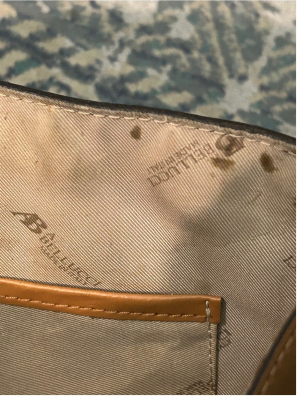 Women's A Bellucci Tan Leather Satchel made in Italy 14 x 11 x 6 - Picture 15 of 15